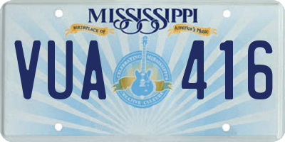 MS license plate VUA416