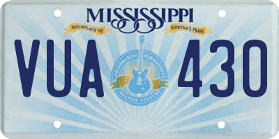 MS license plate VUA430