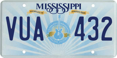 MS license plate VUA432