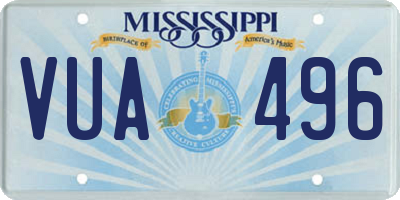 MS license plate VUA496