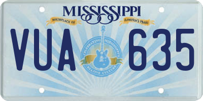 MS license plate VUA635
