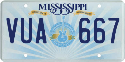 MS license plate VUA667