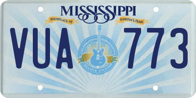 MS license plate VUA773
