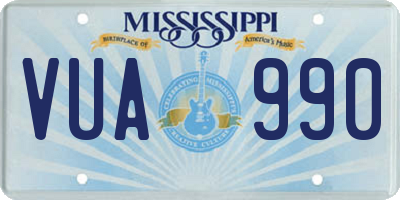 MS license plate VUA990