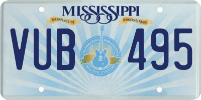 MS license plate VUB495