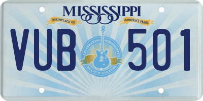 MS license plate VUB501