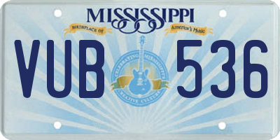 MS license plate VUB536