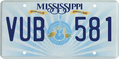 MS license plate VUB581