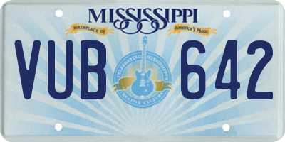 MS license plate VUB642