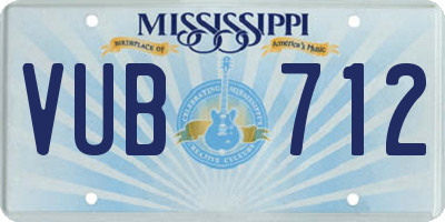 MS license plate VUB712