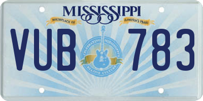 MS license plate VUB783