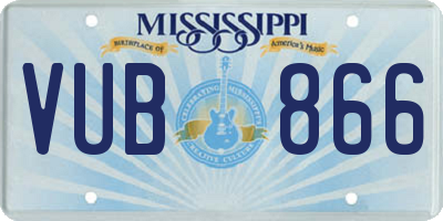 MS license plate VUB866
