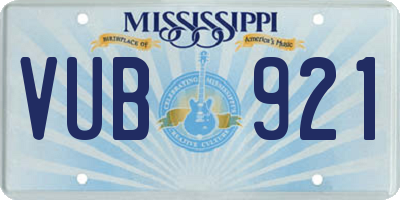 MS license plate VUB921