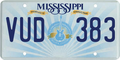 MS license plate VUD383