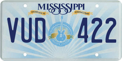 MS license plate VUD422