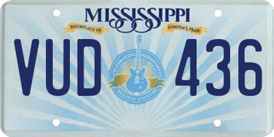 MS license plate VUD436