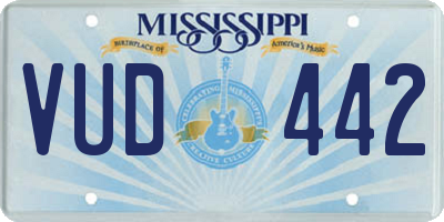 MS license plate VUD442