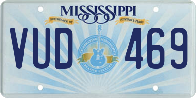 MS license plate VUD469