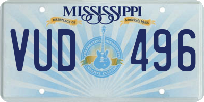 MS license plate VUD496