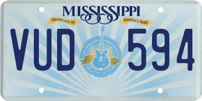 MS license plate VUD594