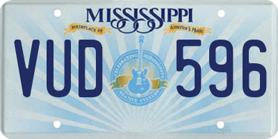 MS license plate VUD596
