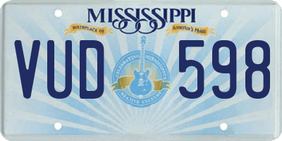 MS license plate VUD598