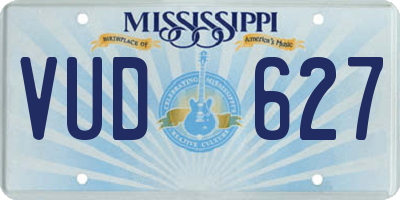 MS license plate VUD627