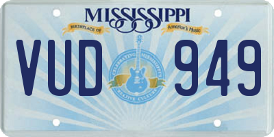 MS license plate VUD949