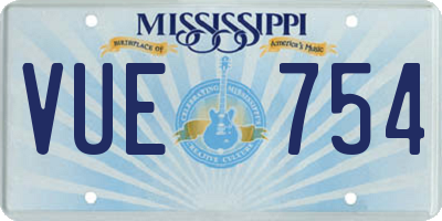 MS license plate VUE754
