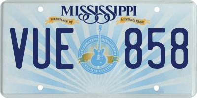MS license plate VUE858