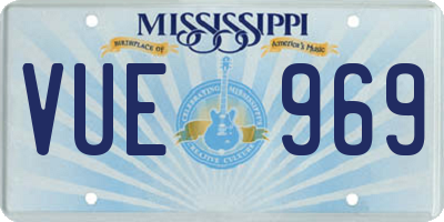 MS license plate VUE969