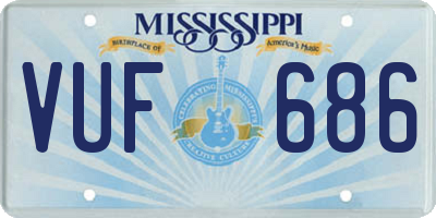 MS license plate VUF686