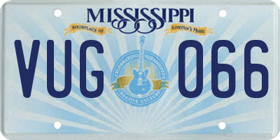 MS license plate VUG066