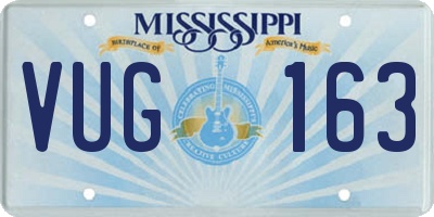 MS license plate VUG163
