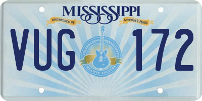 MS license plate VUG172