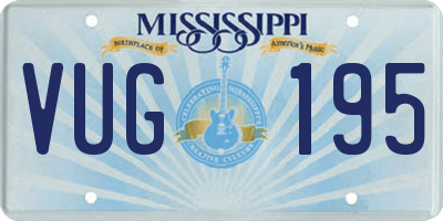 MS license plate VUG195