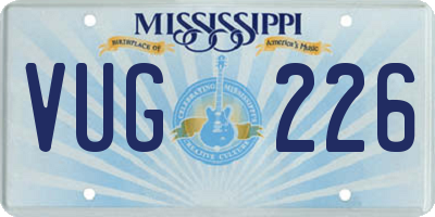 MS license plate VUG226