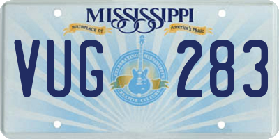 MS license plate VUG283