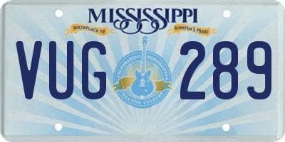 MS license plate VUG289