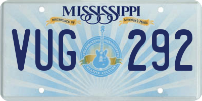 MS license plate VUG292
