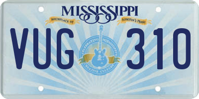 MS license plate VUG310