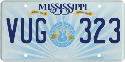 MS license plate VUG323