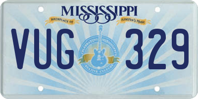 MS license plate VUG329