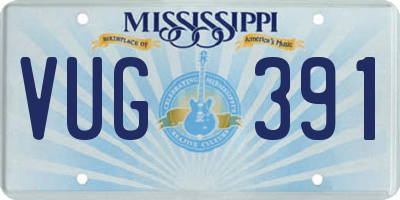 MS license plate VUG391