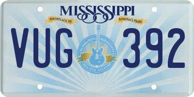 MS license plate VUG392