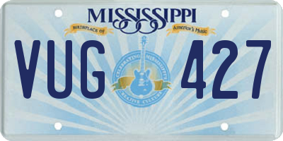 MS license plate VUG427