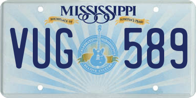 MS license plate VUG589