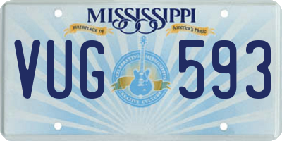 MS license plate VUG593