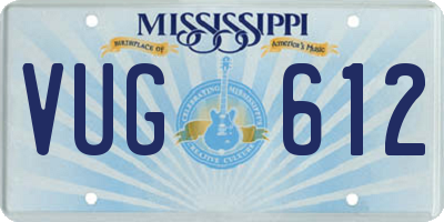 MS license plate VUG612