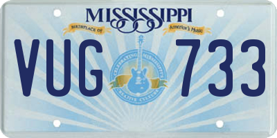 MS license plate VUG733